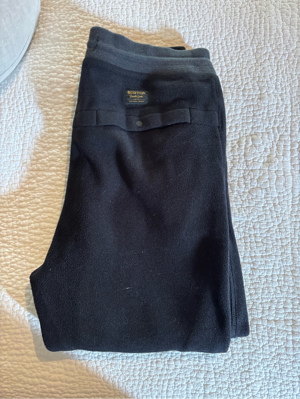 Burton Black Fleece Joggers with Elastic Waist